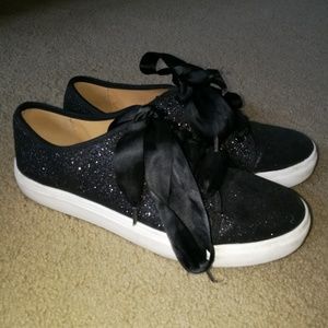 Dirty Laundry Black Glittery Shoes